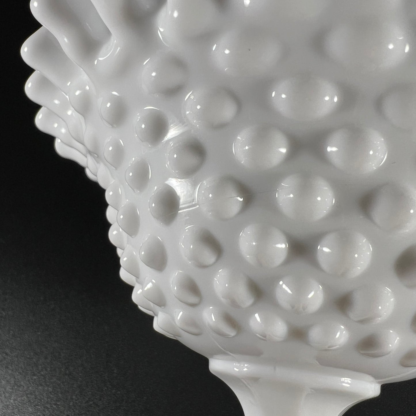 Fenton Hobnail Milk Glass Candy Dish