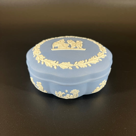 Vintage Wedgwood JasperwareTrinket Box with Lid