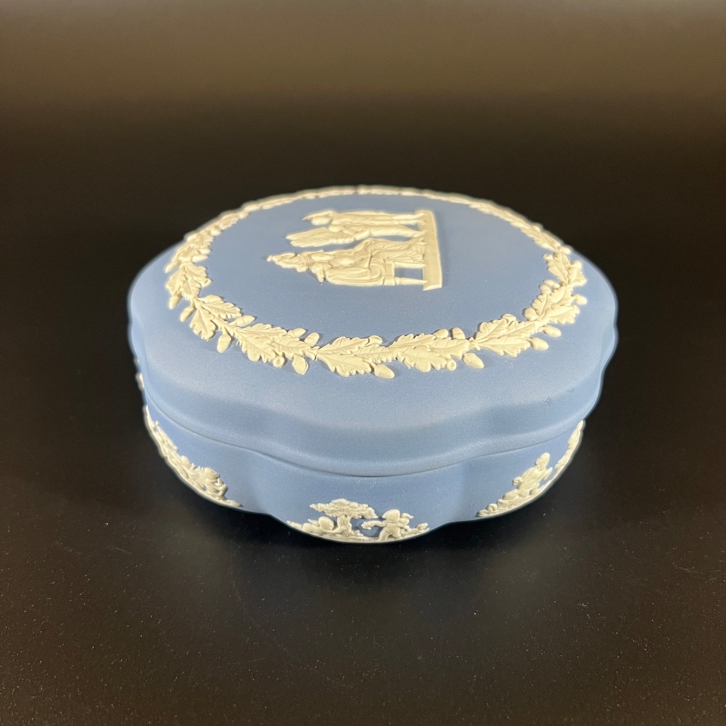 Vintage Wedgwood JasperwareTrinket Box with Lid