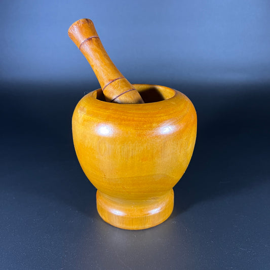 Vintage Wooden Mortar & Pestal