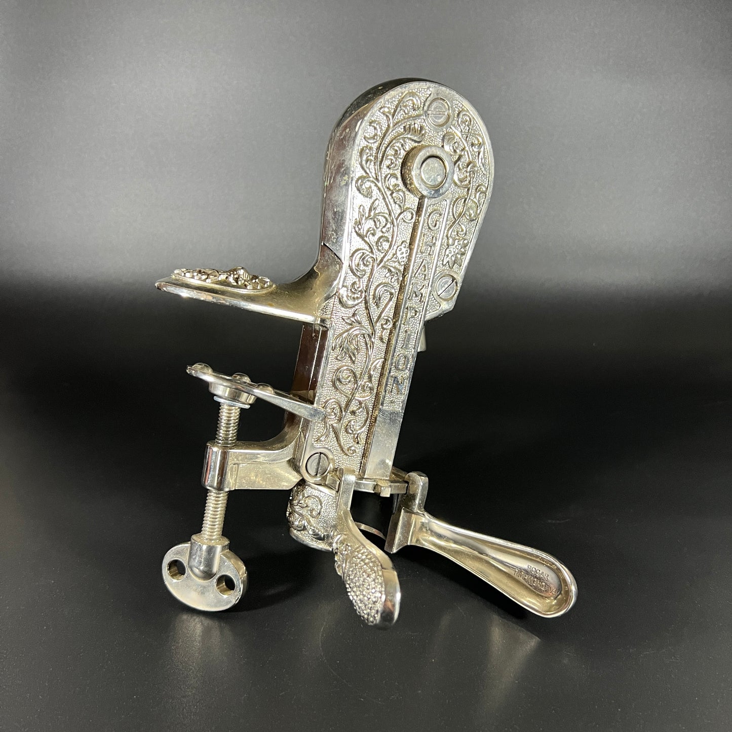 Rogar Champion 1897 Estate Wine Bottle Opener Counter Mount Corkscrew