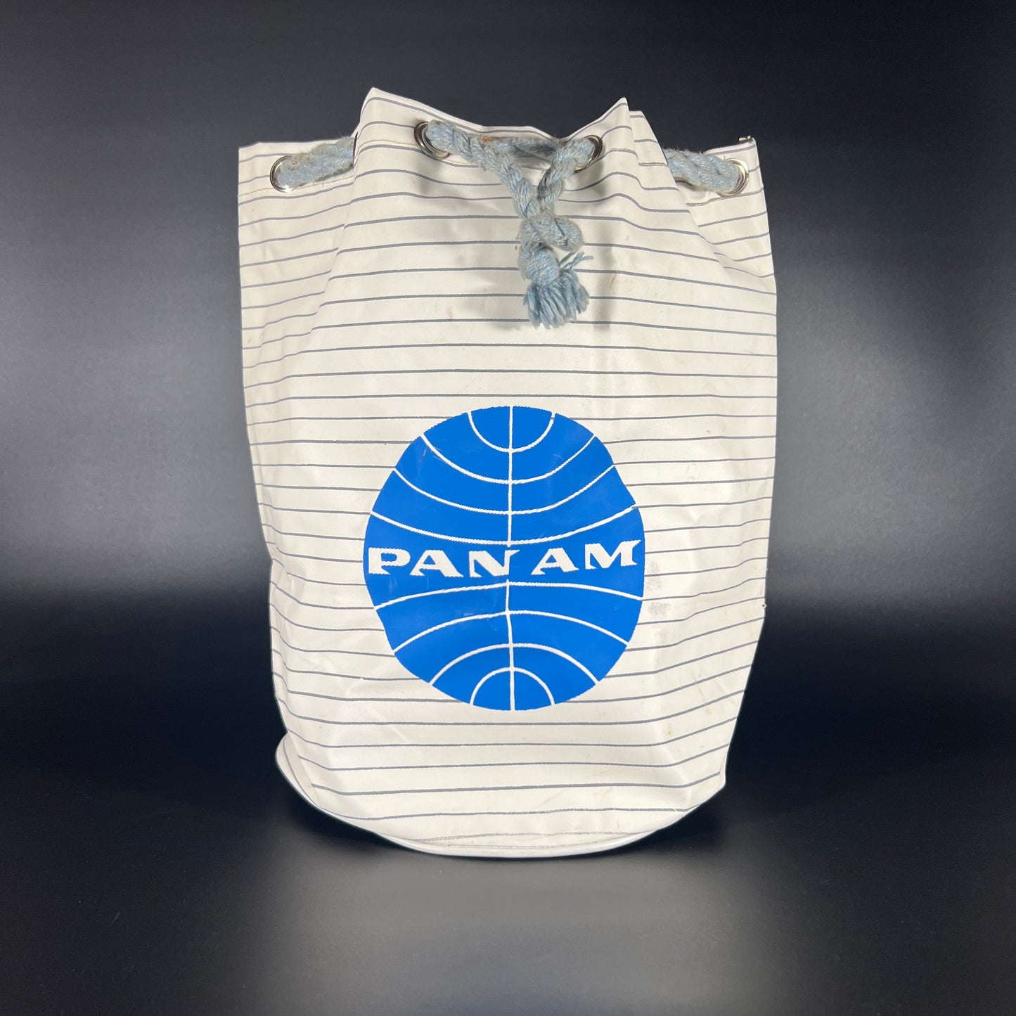 Vintage Pan Am Vinyl Carry-On Tote Bag – Blue & White