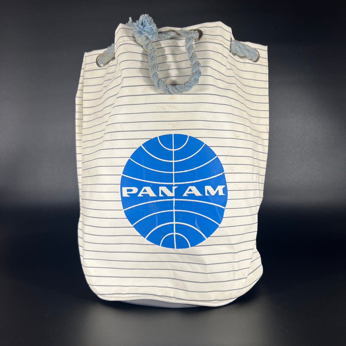 Vintage Pan Am Vinyl Carry-On Tote Bag – Blue & White