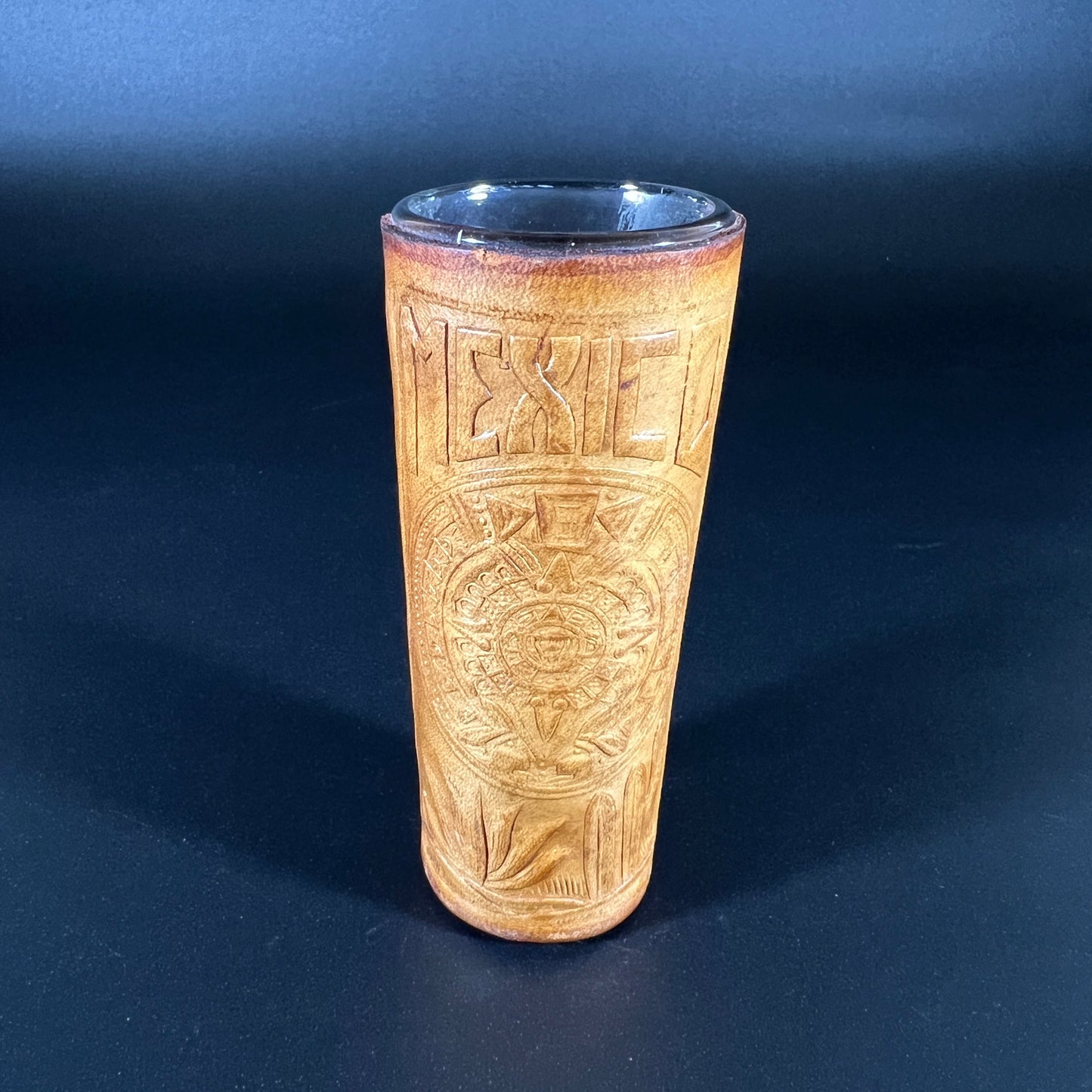 Mexican Leather Covered Shot Glass
