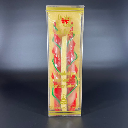 Vintage Beeswax Dripless Smokeless Christmas Candles NIB
