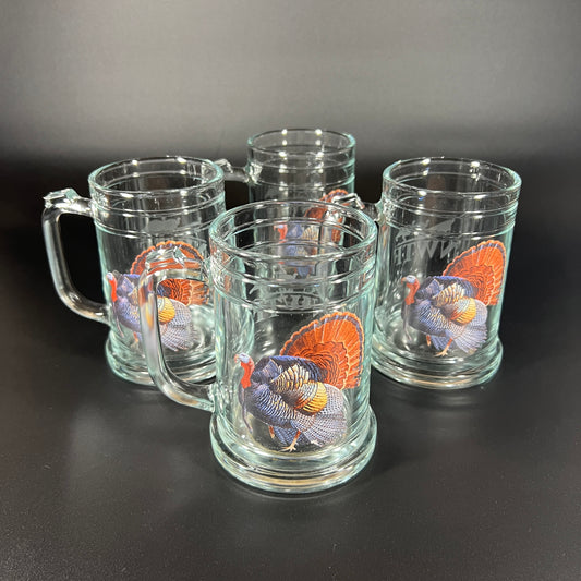 NWTF Turkey Glass Stein Set