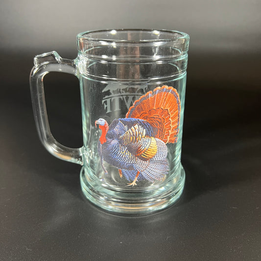 NWTF Turkey Glass Stein Set