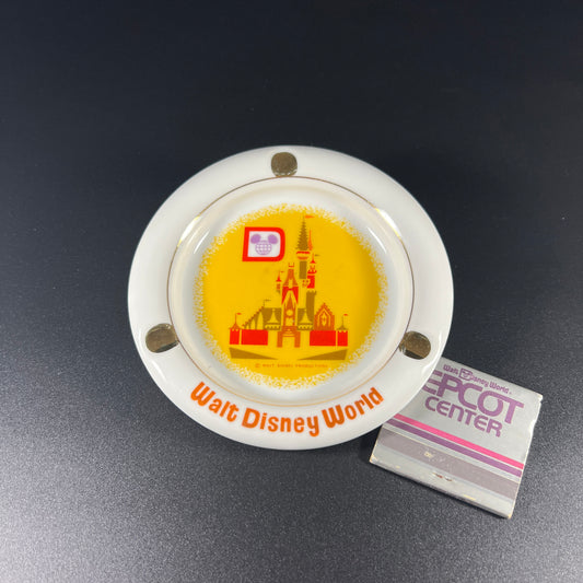 Walt Disney World Ashtray and Epcot Matchbook