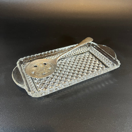 Leonard Crystal and Silver Cranberry Set