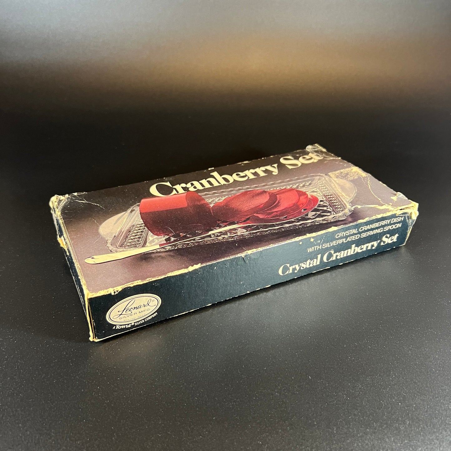 Leonard Crystal and Silver Cranberry Set