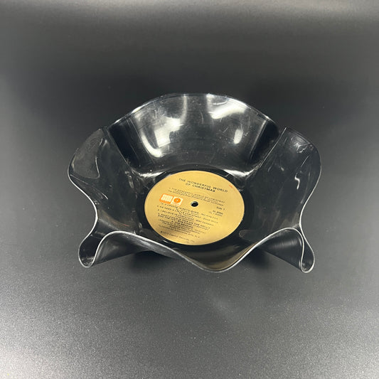 Vinyl Record Melted Bowl - The Wonderful World of Christmas