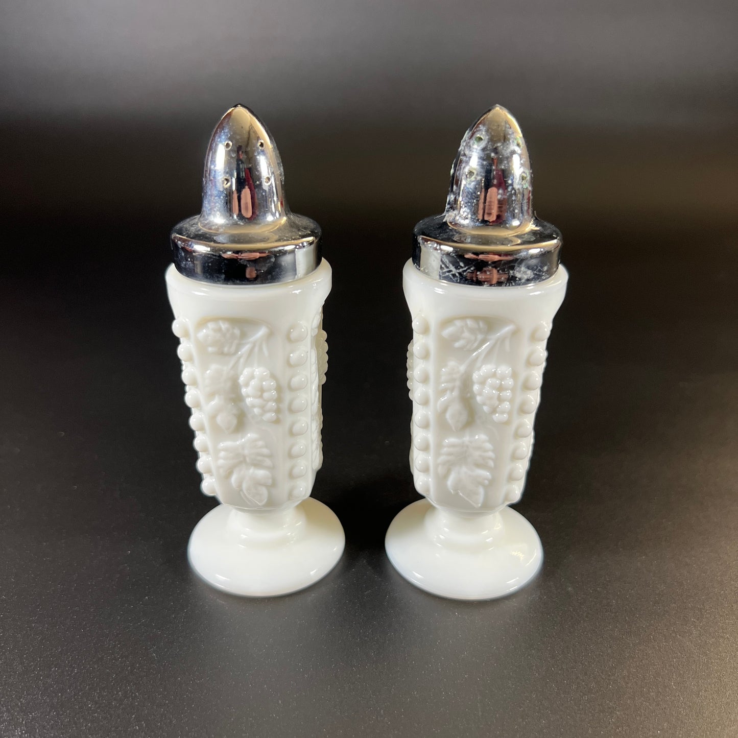 Milk Glass Salt & Pepper Shakers