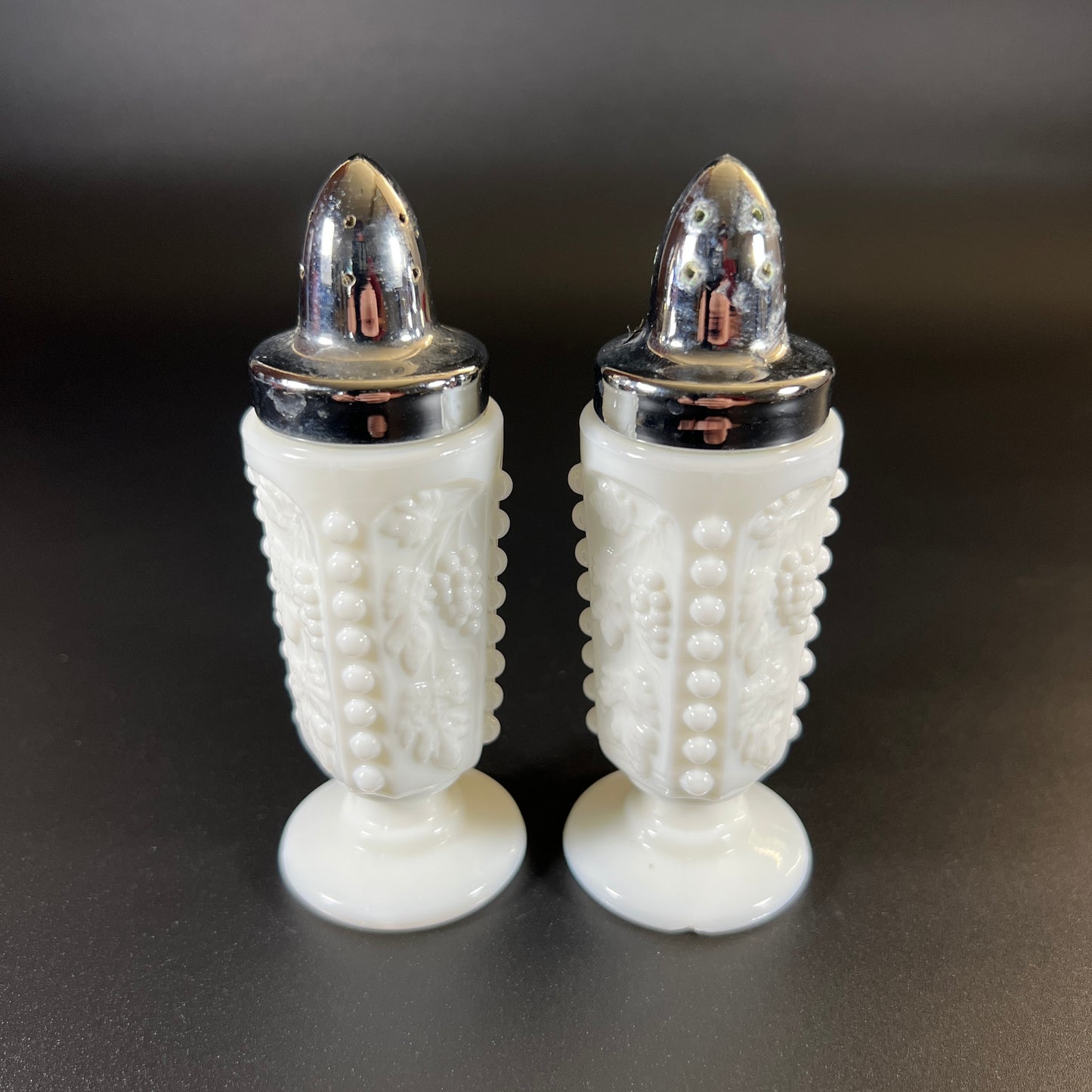 Milk Glass Salt & Pepper Shakers