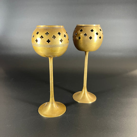 Vintage Brass Candle holders (set of 2)