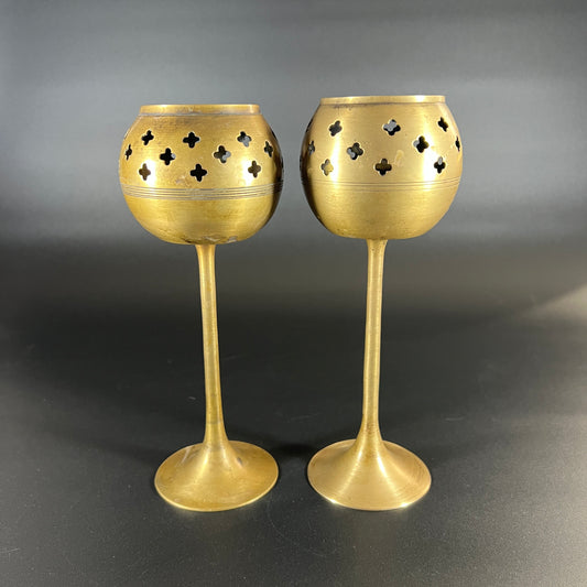 Vintage Brass Candle holders (set of 2)