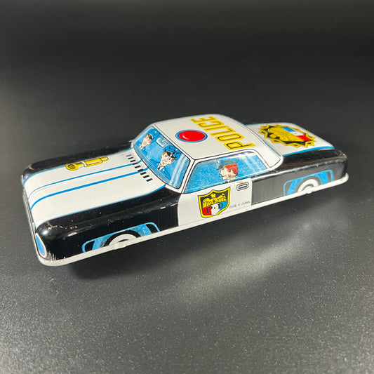 Vintage Tin Friction Police Squad Car