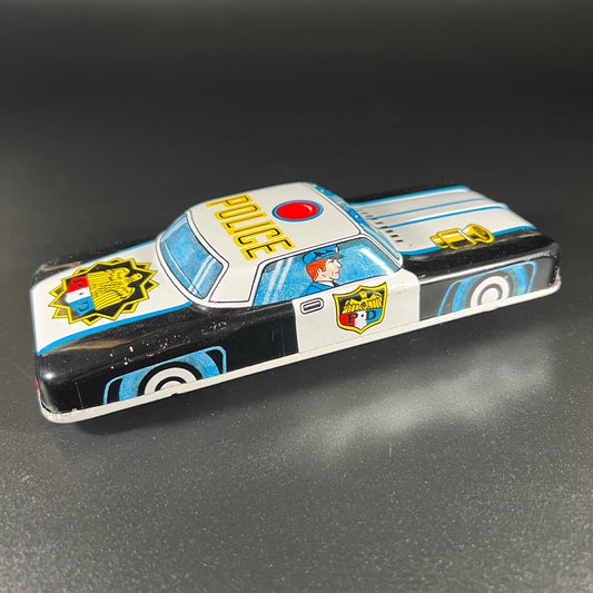 Vintage Tin Friction Police Squad Car