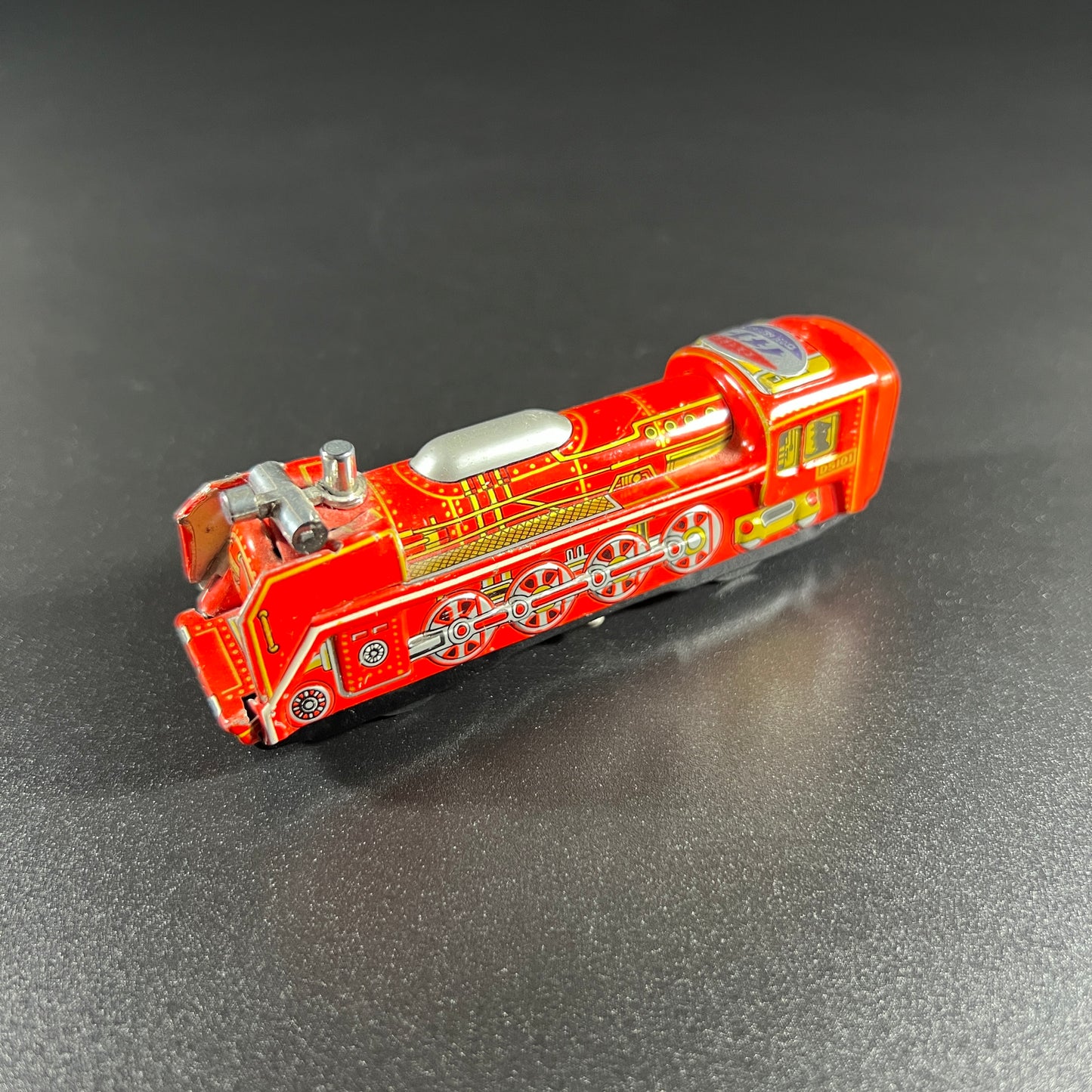 Vintage Tin Friction Red Train Engine