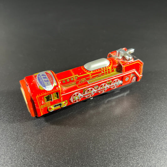 Vintage Tin Friction Red Train Engine
