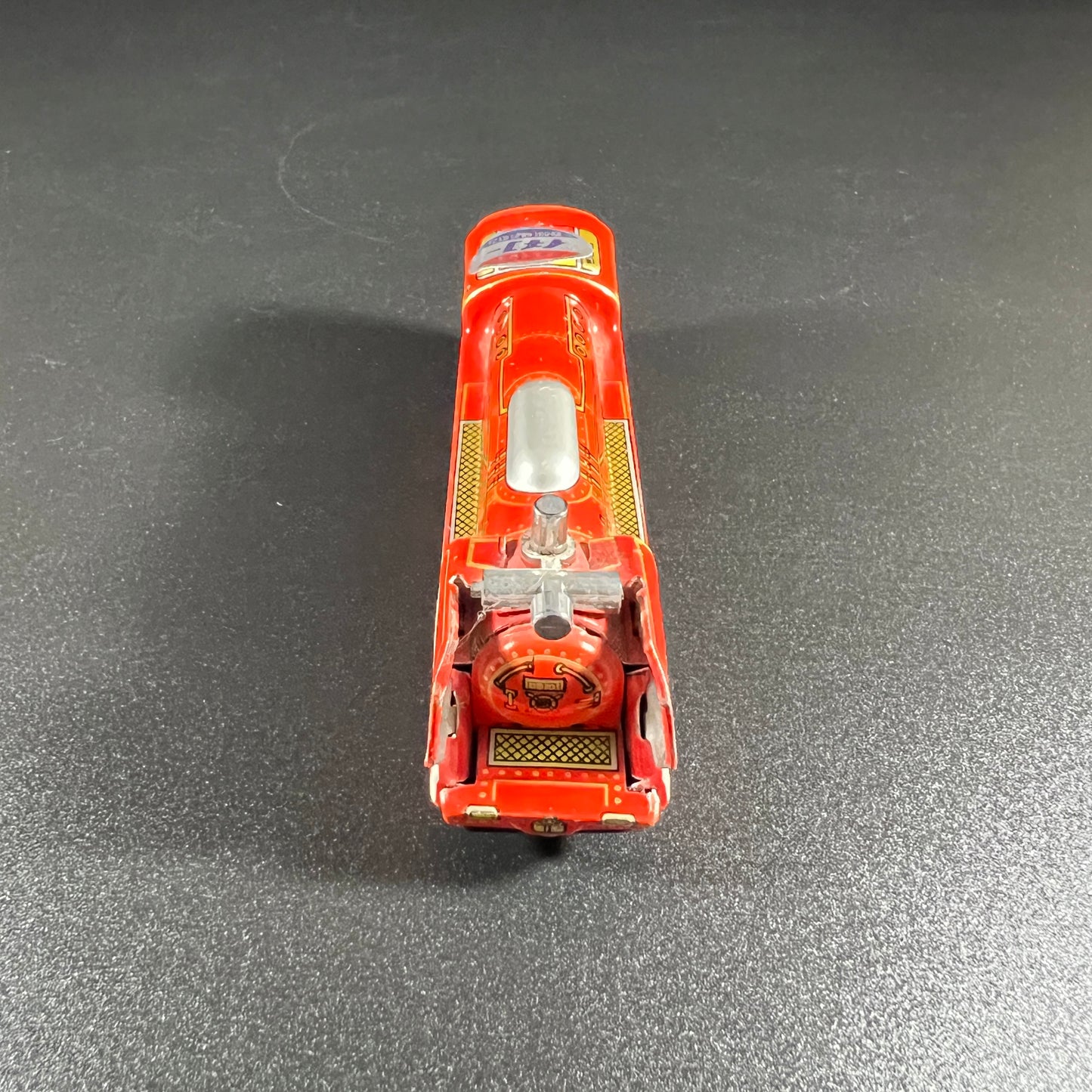 Vintage Tin Friction Red Train Engine