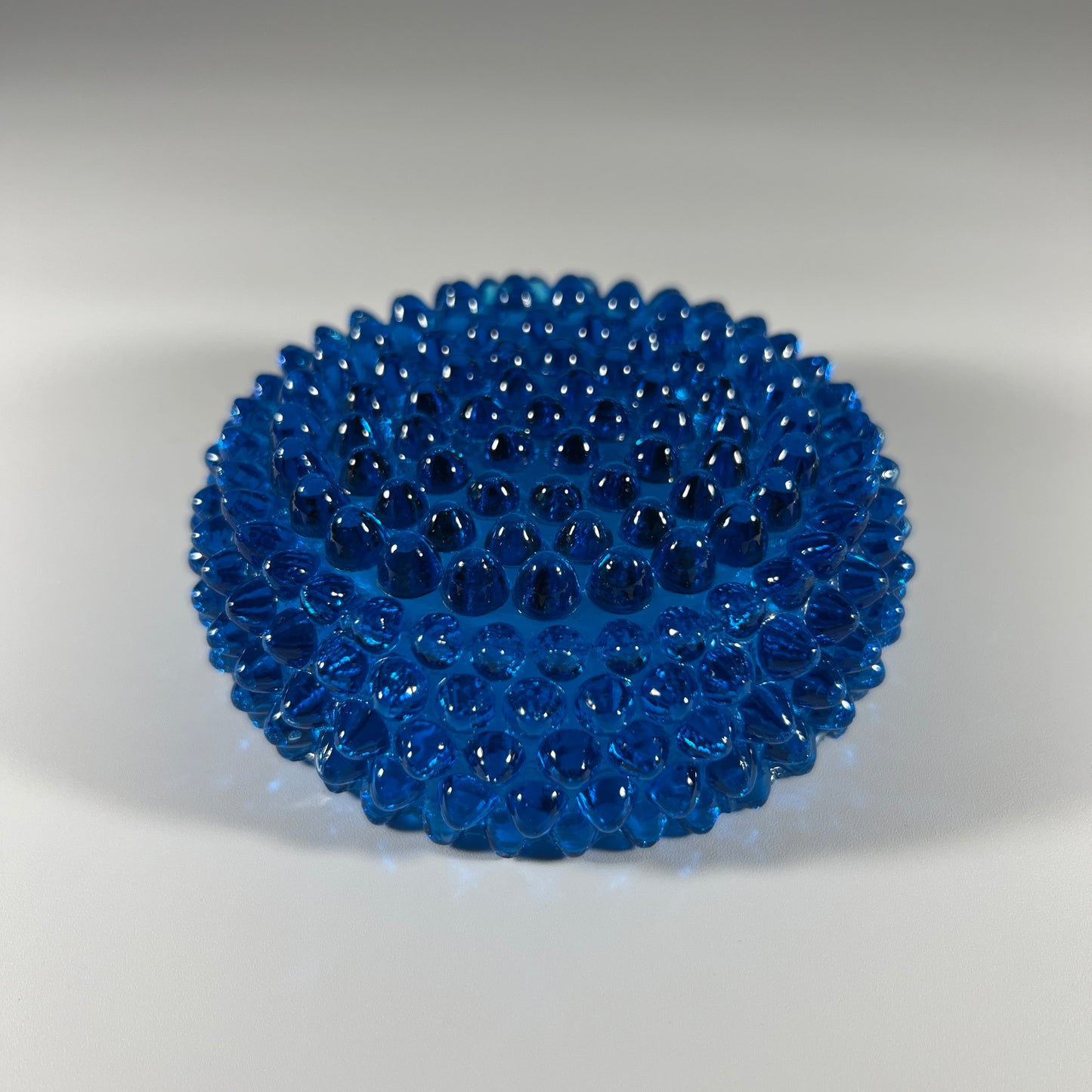 Fenton Hobnail Blue Glass Salt Cellar