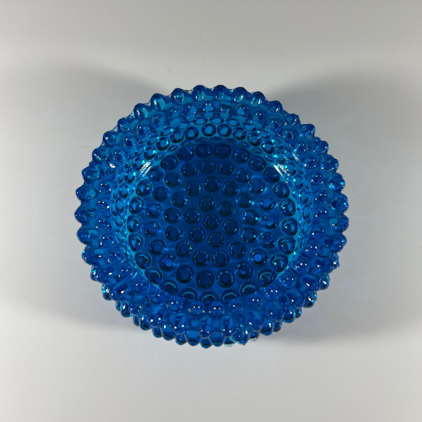 Fenton Hobnail Blue Glass Salt Cellar