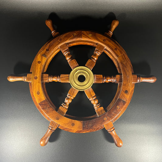 Wood & Brass 18" Ships Wheel