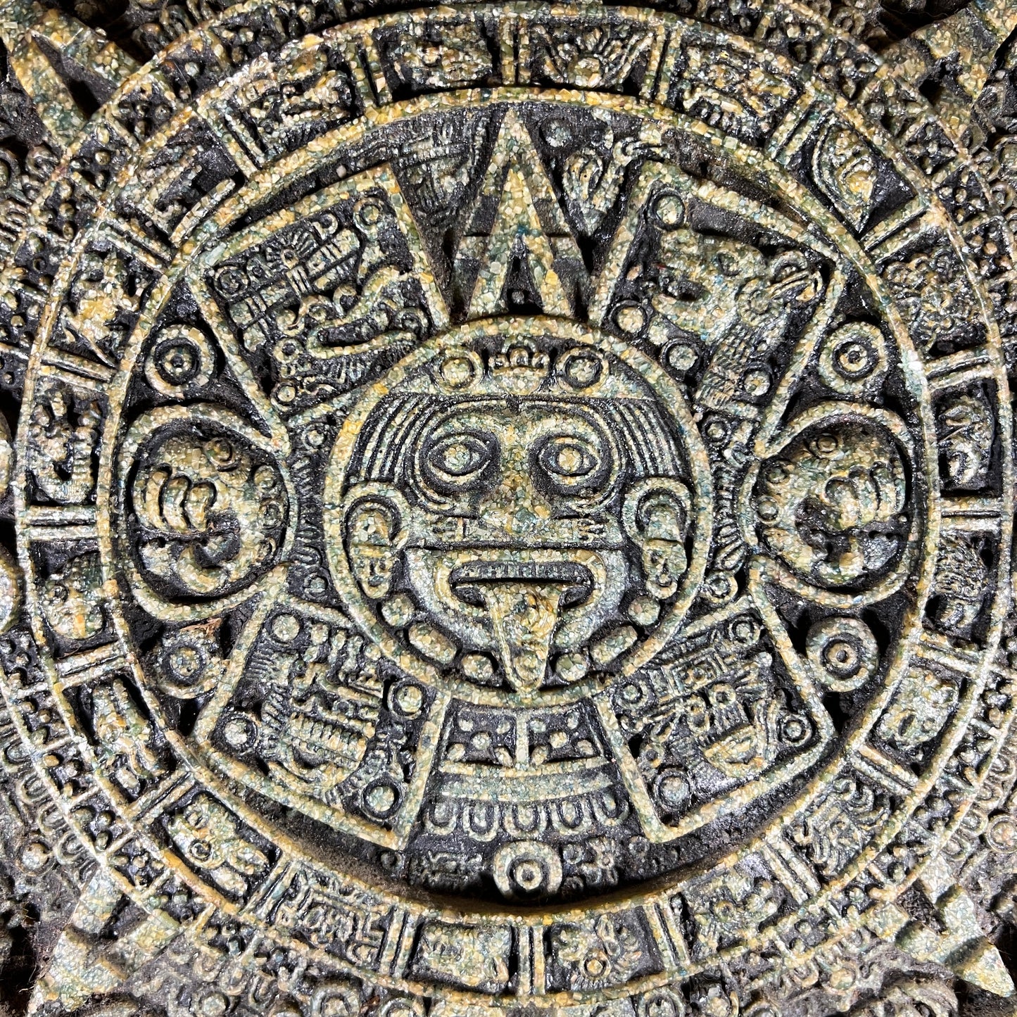 Engraved Maya Aztec Calendar Wall Art