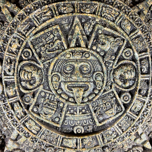 Engraved Maya Aztec Calendar Wall Art