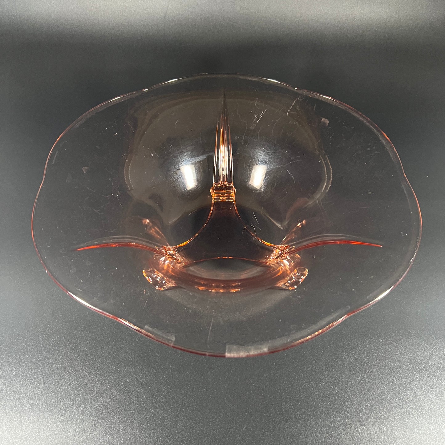 Fostoria Pink Glass Footed Console Bowl