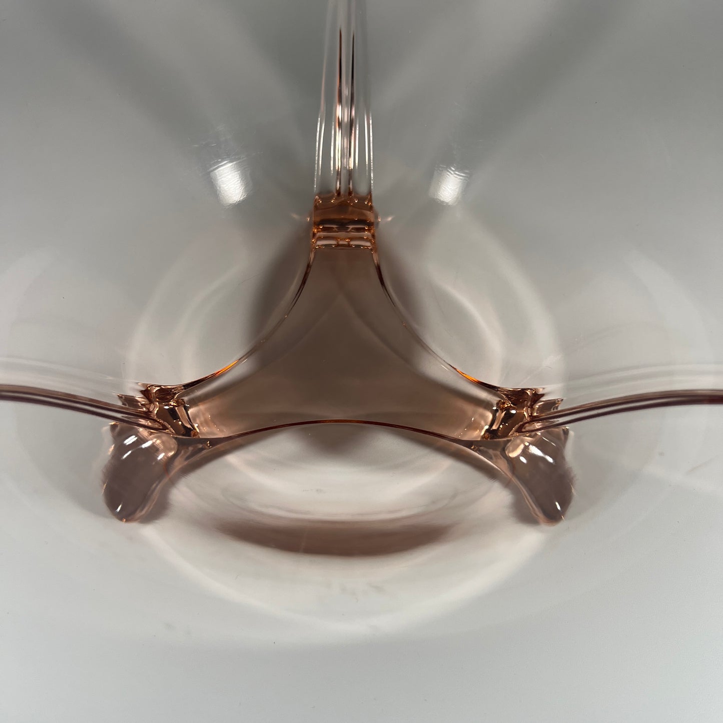 Fostoria Pink Glass Footed Console Bowl