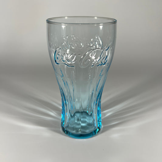Sky Blue Coca-Cola Glass