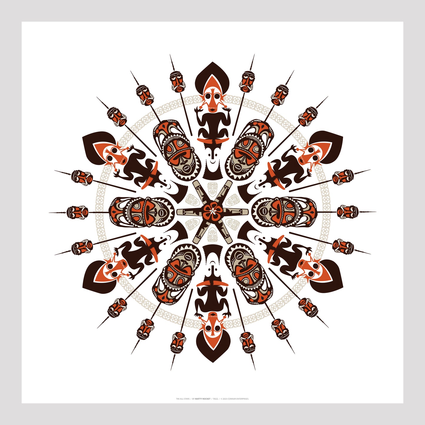 Tiki All-stars Print (24 x 24)