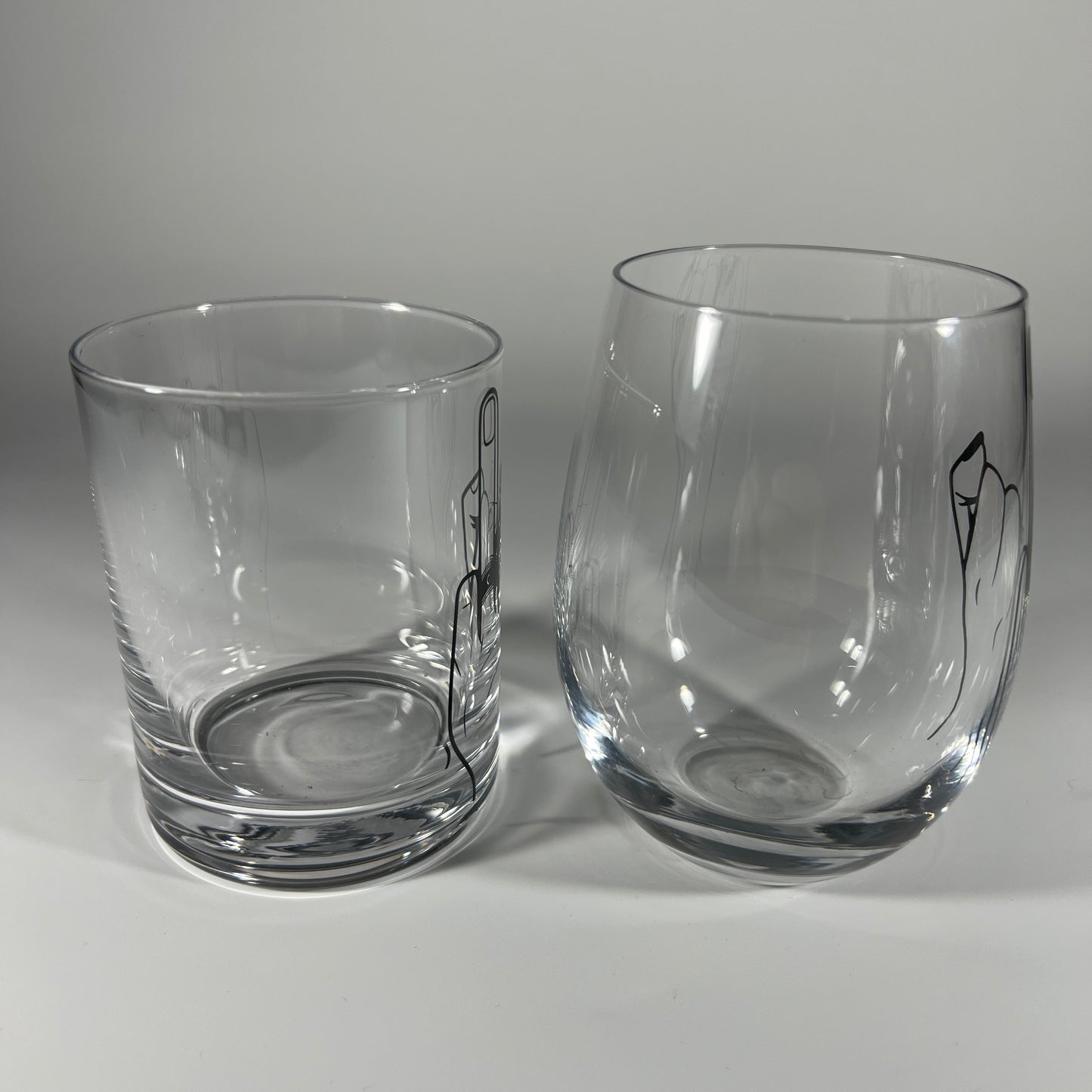 His and Hers Wedding Gift Drinking Glasses
