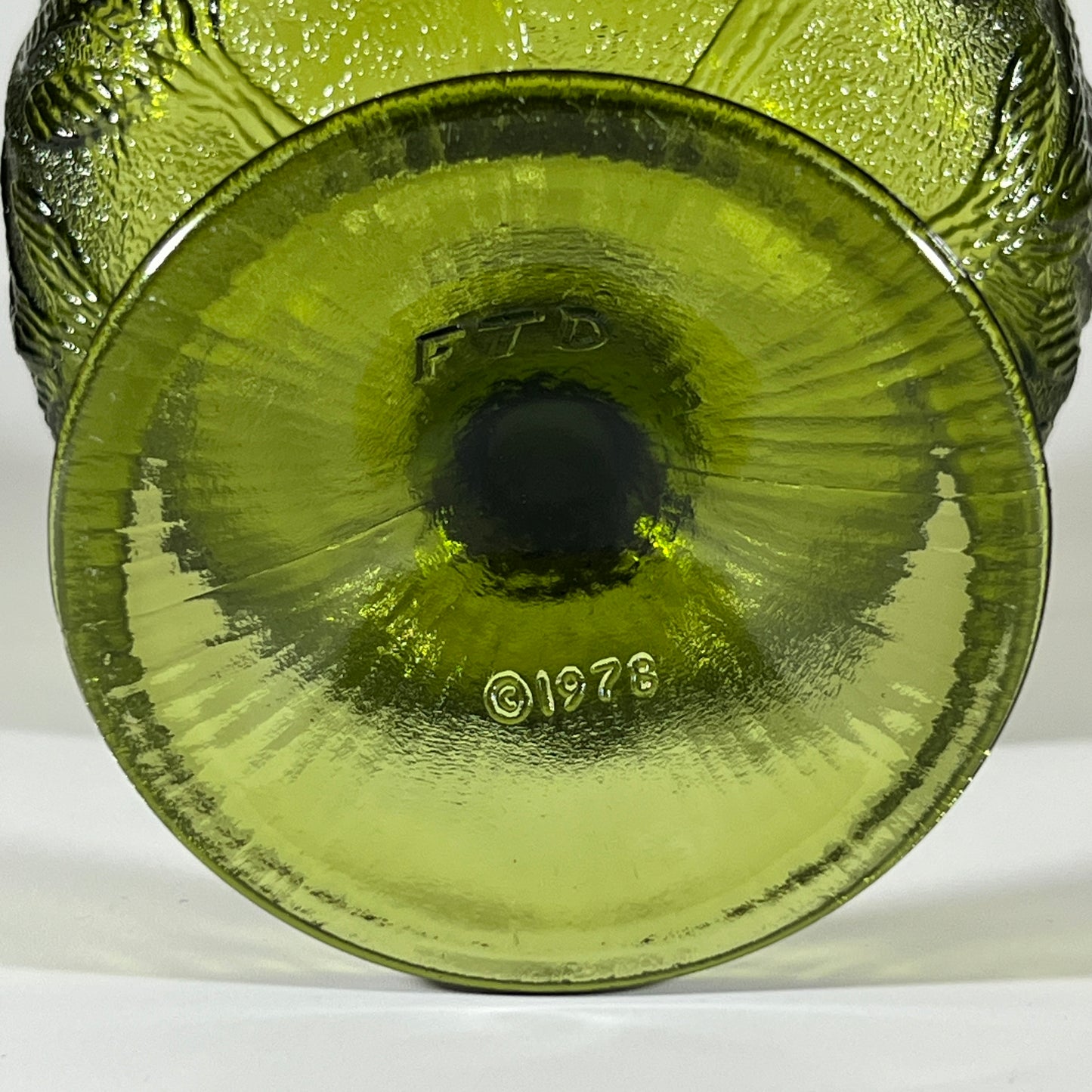 FTD Green Candy Dish 1978