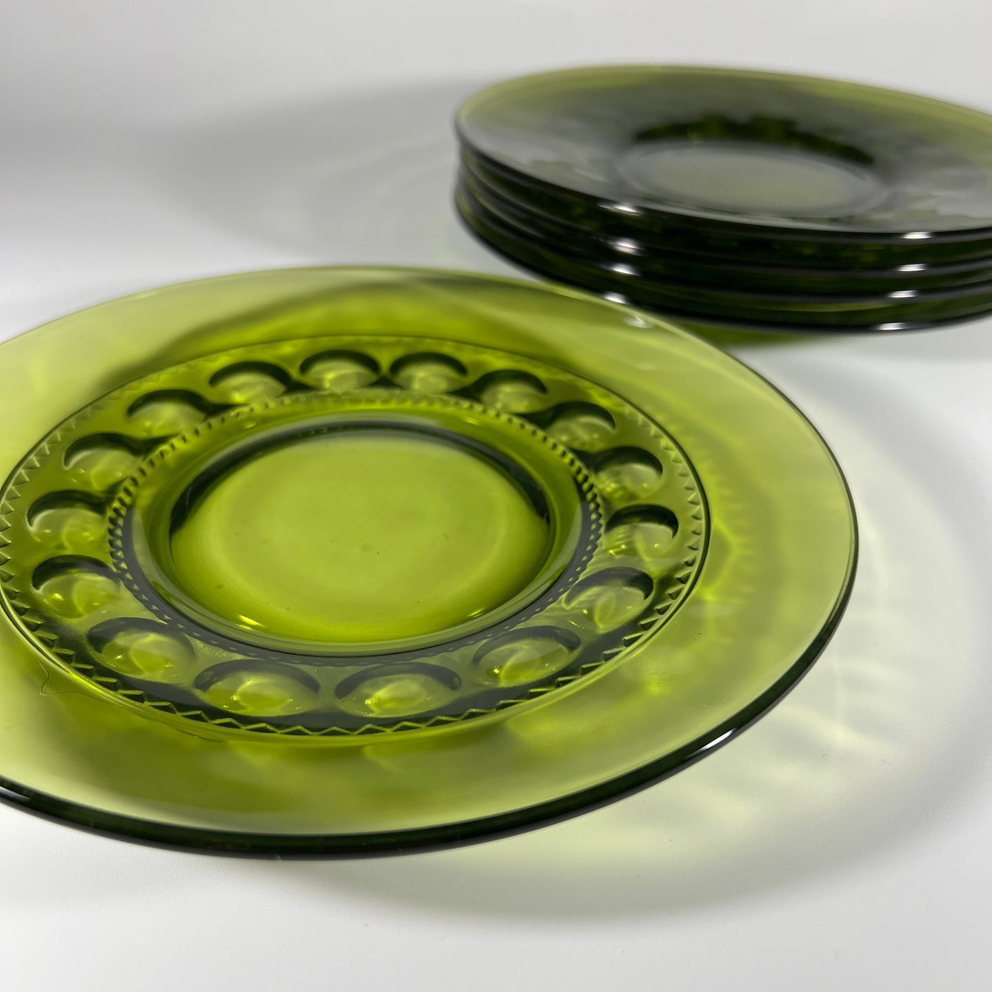 Indiana Glass King's Crown Vintage Plates (set of 5)