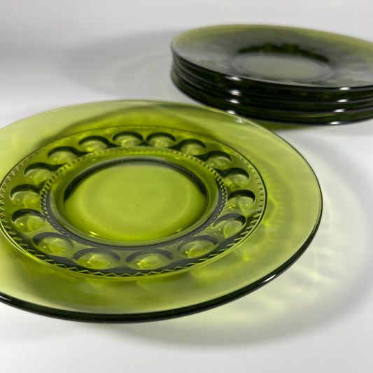 Indiana Glass King's Crown Vintage Plates (set of 5)