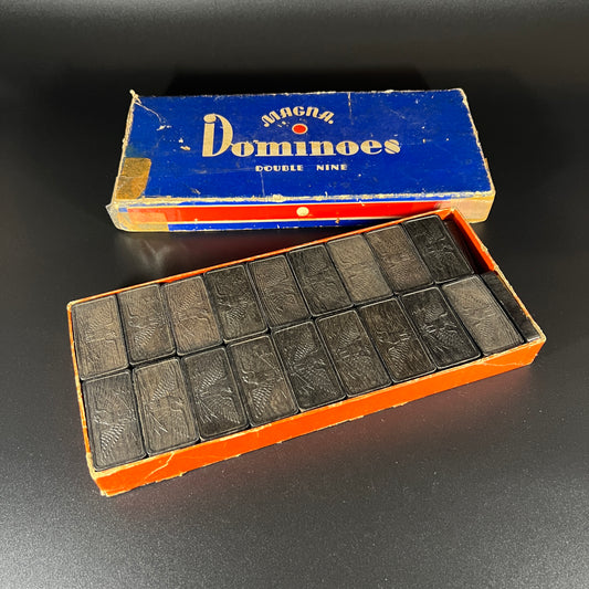 1950s Dominoes Double Nine Game Set