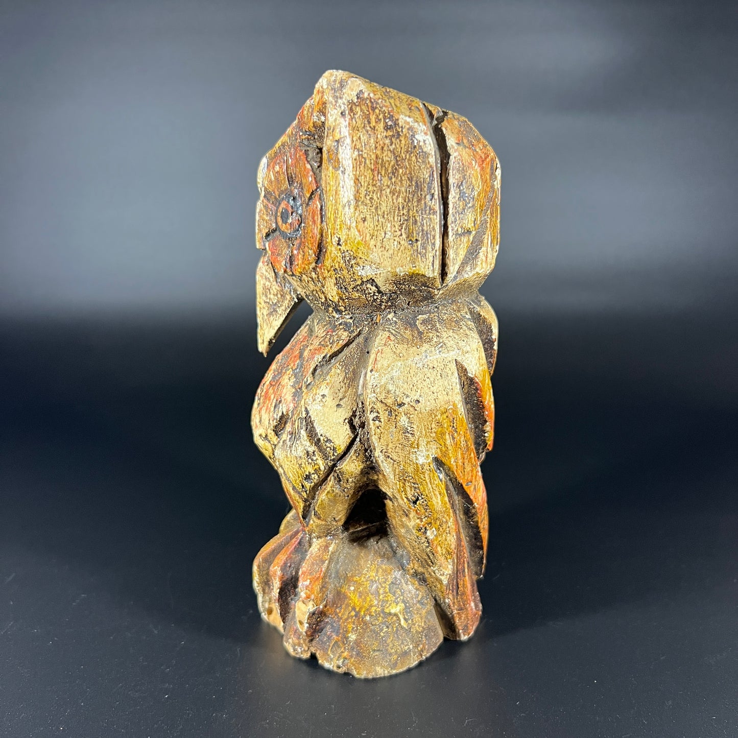 MCM Hand-carved Wooden Owl