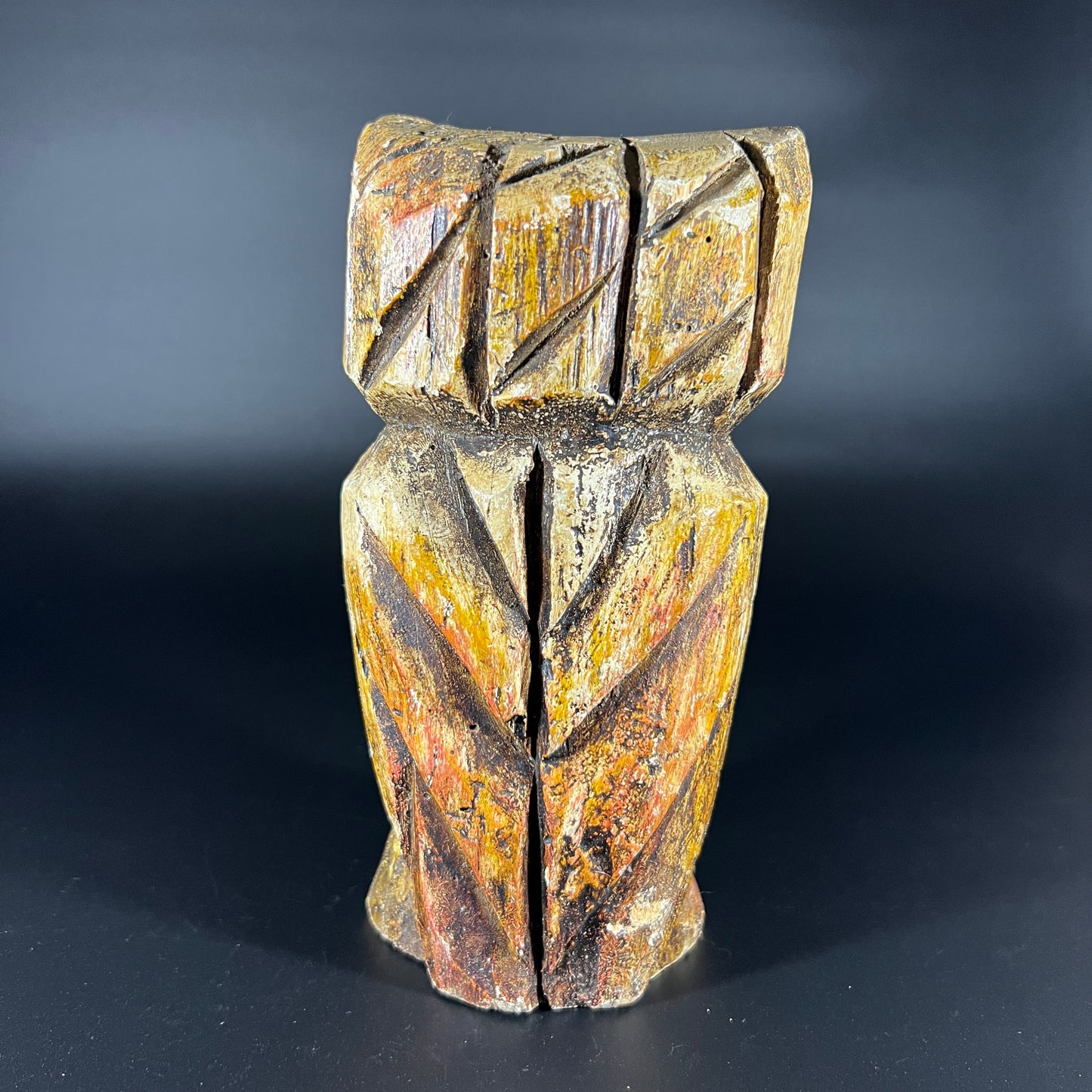 MCM Hand-carved Wooden Owl