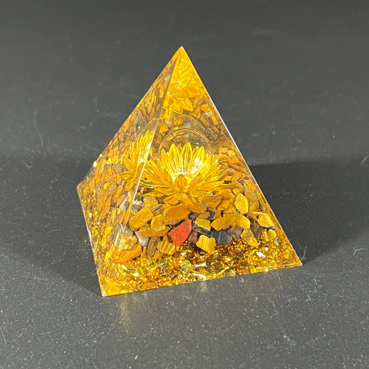 Orgonite Energy Pyramid with Lotus