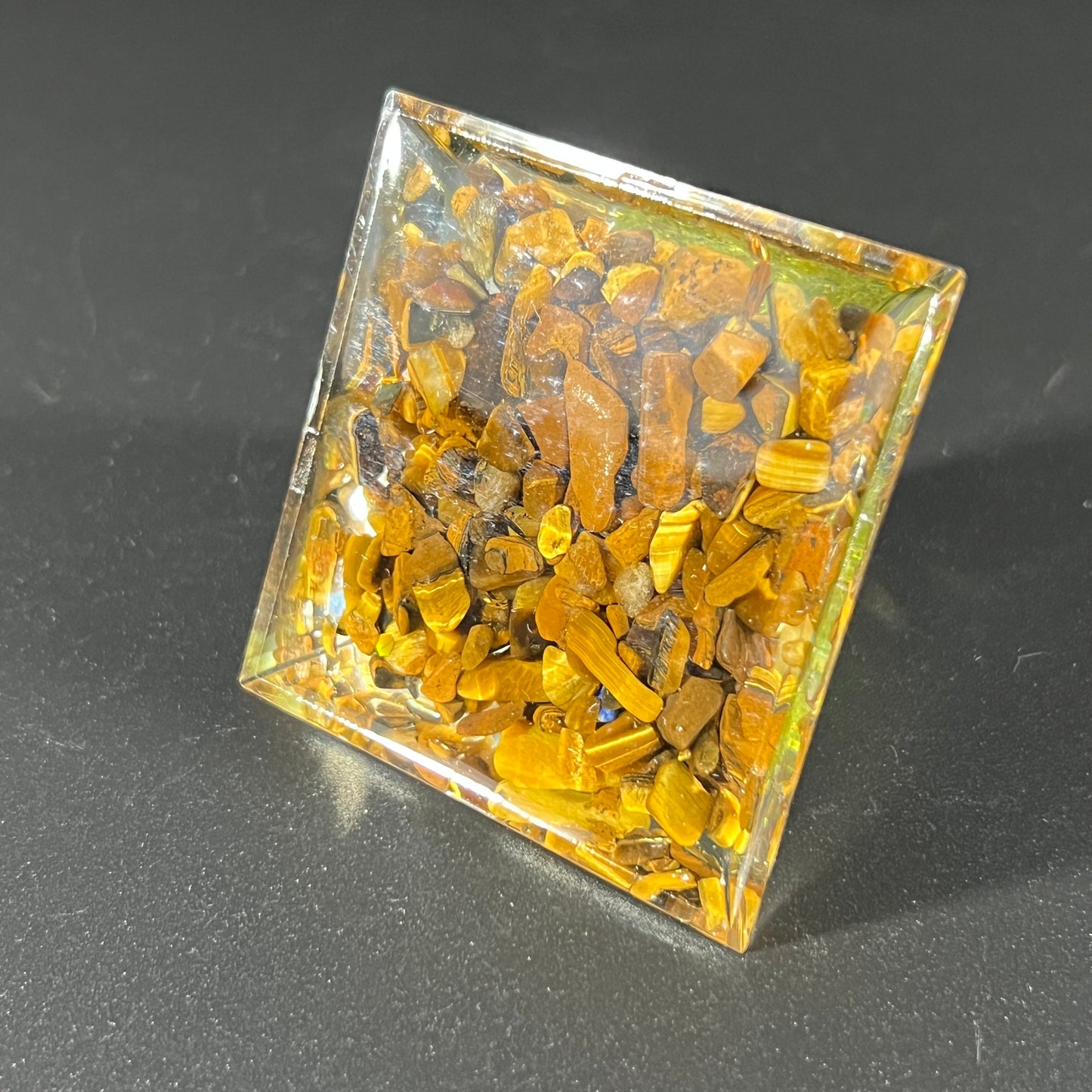 Orgonite Energy Pyramid with Peridot Crystal Tree