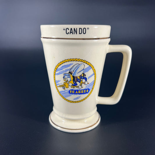 Vintage Navy Seabees "Can Do" Mug