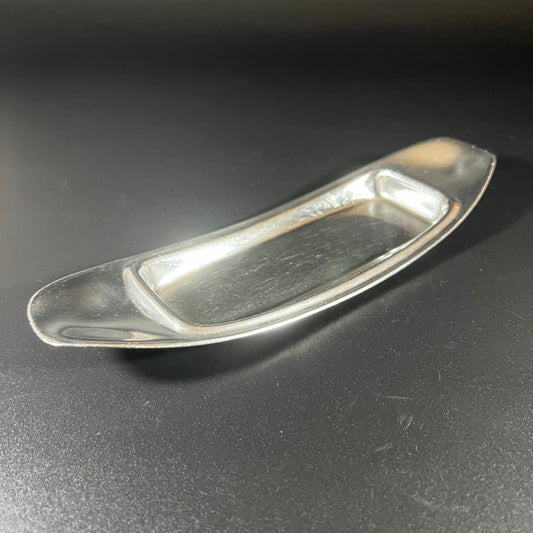 1950s Mid-Century Modern Stainless Steel Butter Dish