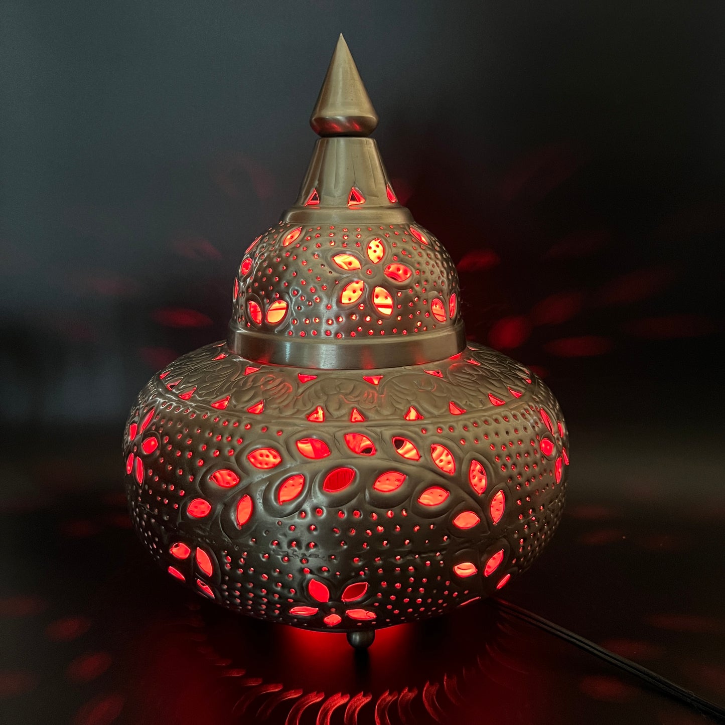 Stunning Moroccan Metal Tabletop Lamp