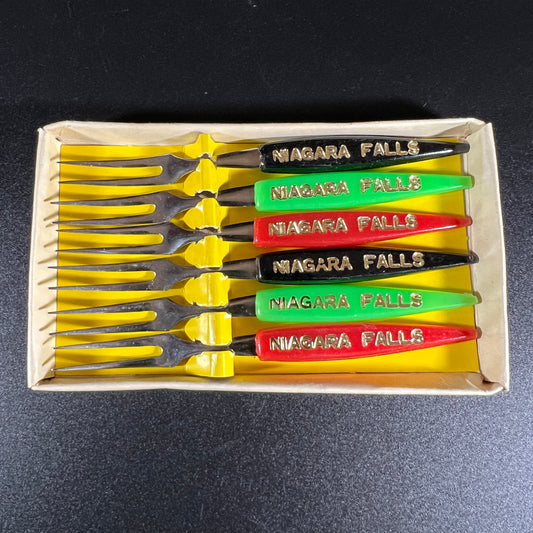 Vintage 1950s “Little Fork” Souvenir Set – Niagara Falls with Original Box