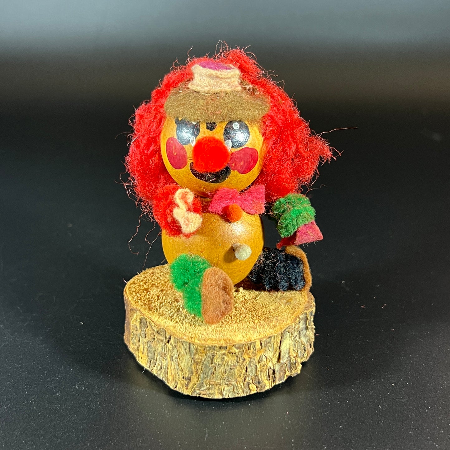 Charming Vintage Set of 5 Handmade Clown Dolls – Unique One-of-a-Kind Collection