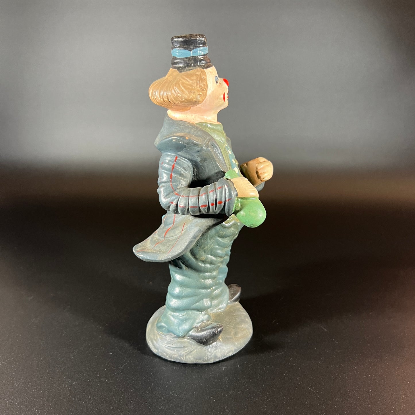 Charming Vintage Set of 5 Handmade Clown Dolls – Unique One-of-a-Kind Collection