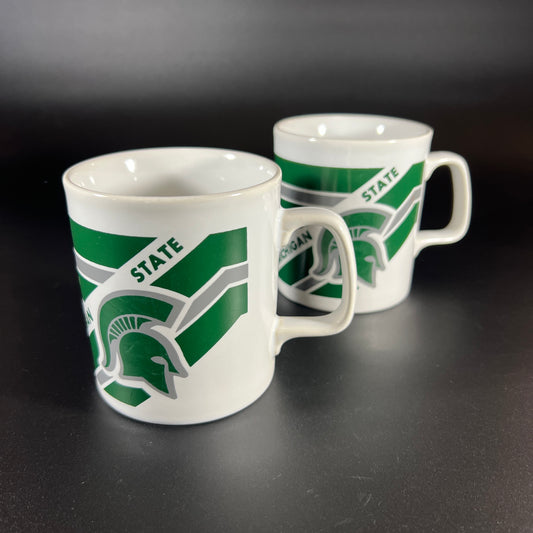 Vintage Michigan State University Mugs – Set of 2 – Kiln Craft, Staffordshire England
