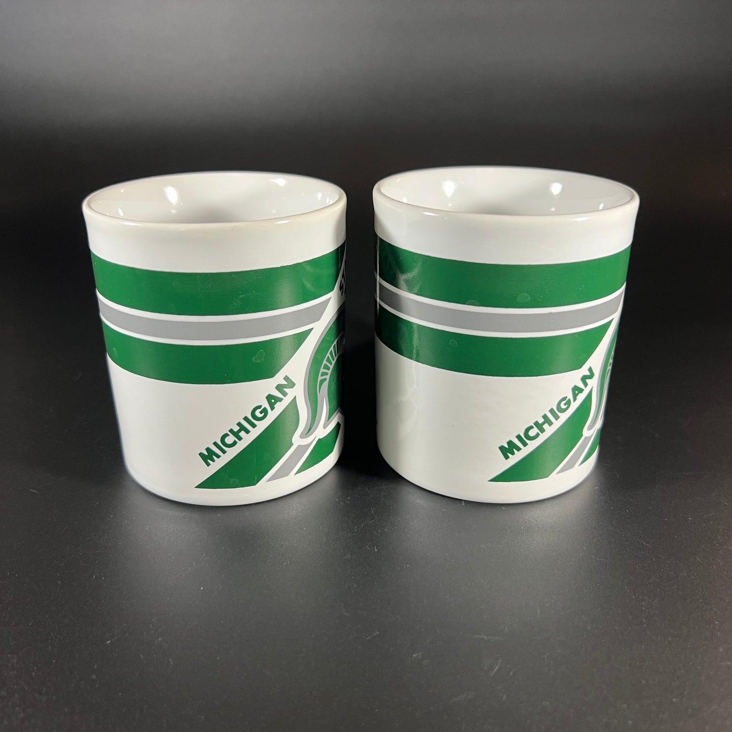 Vintage Michigan State University Mugs – Set of 2 – Kiln Craft, Staffordshire England